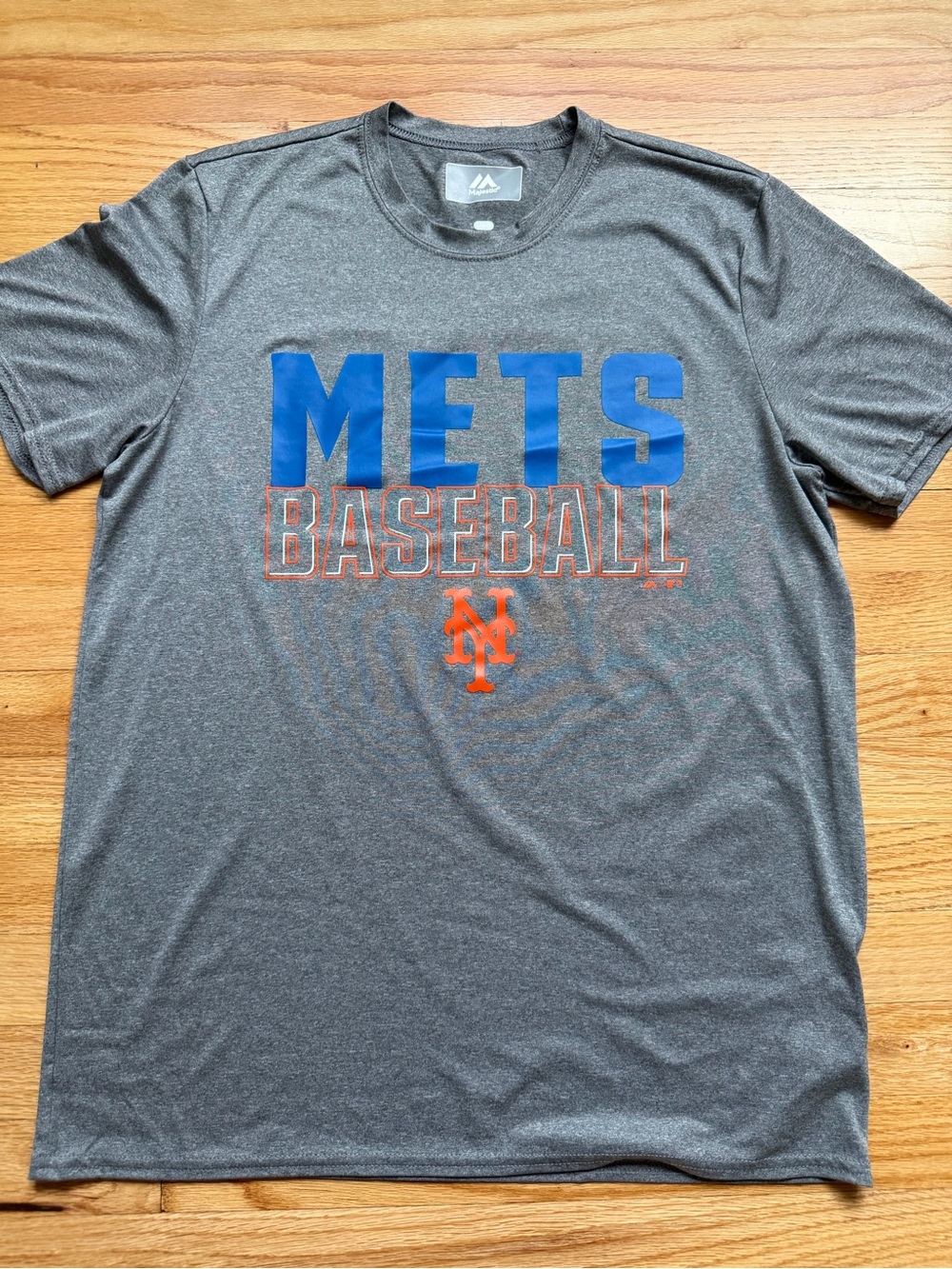 New York Mets Gray 'METS Baseball' Dry Fit Tee with Orange Logo